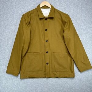 Universal Works Melton Wool Easy Overshirt Chore Jacket Mustard Mens Size M NEW